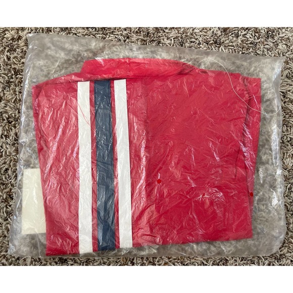 Vintage 80s Stewart & Stevenson Oil & Gas O&G Medium Red Nylon Jacket VTG NWT - Picture 2 of 4